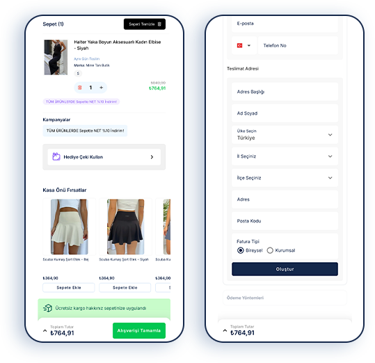 Ticimax CheckOut Özellikleri