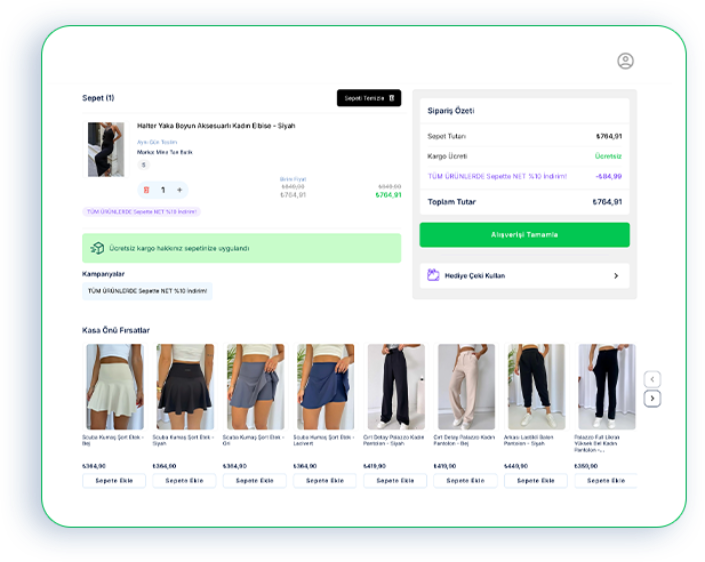 Ticimax CheckOut Özellikleri