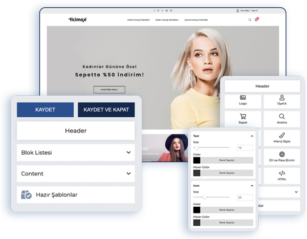 Ticimax Kolay Sayfa Tasarım Yönetimi