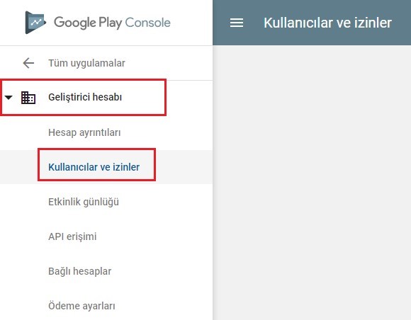 Android İşlemleri Google Play