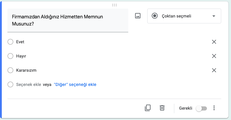 Google Anket Oluşturma