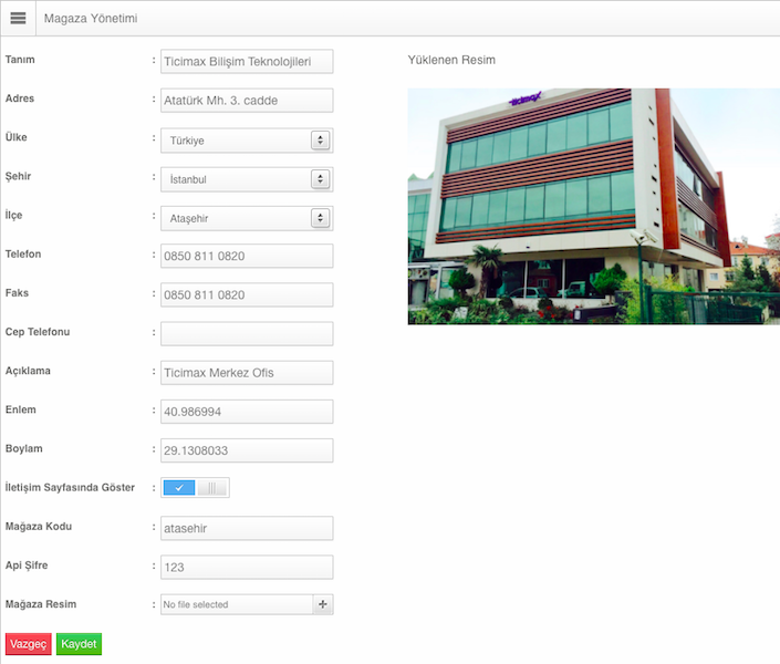Mağaza Modülü Geliştirildi