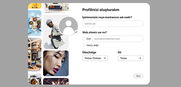 Pinterest business hesabı oluşturma adım 3