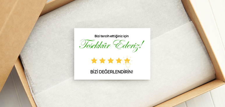 Teşekkür Değerlendirme Kartı