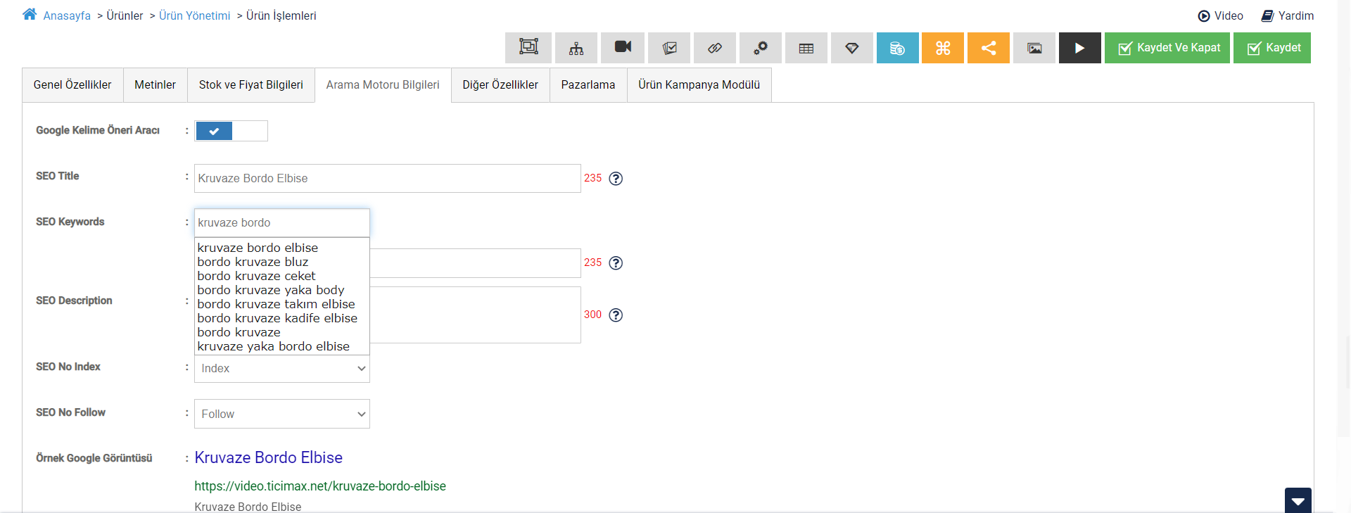 Google Anahtar Kelime Öneri Sistemi (Arama Hacmi)