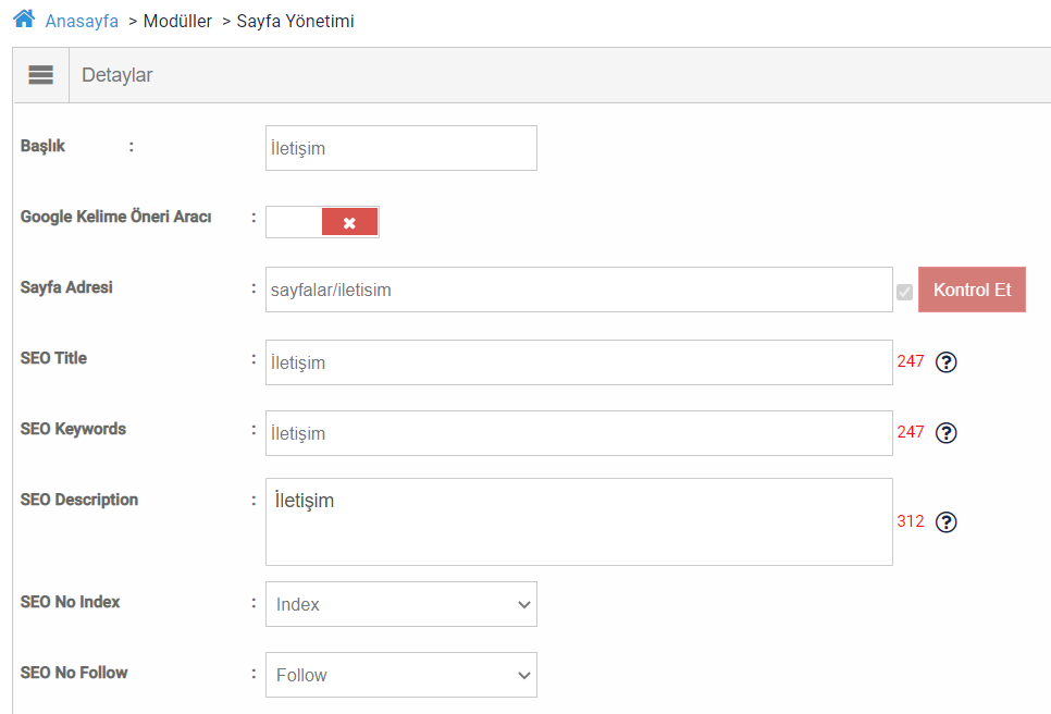 İçerik Sayfalarınıza Özel Meta Bilgisi Tanımlama