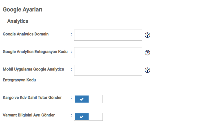 Google Analytics Entegrasyonu