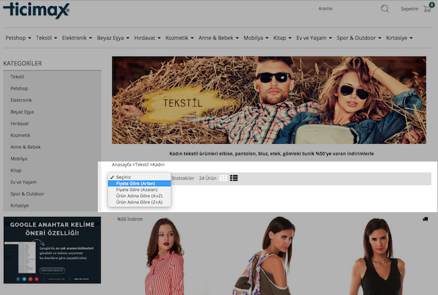 Ürün Filtrele,Kategoriler