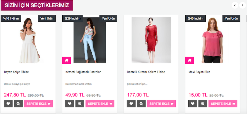 Ürünler Arası Geçiş