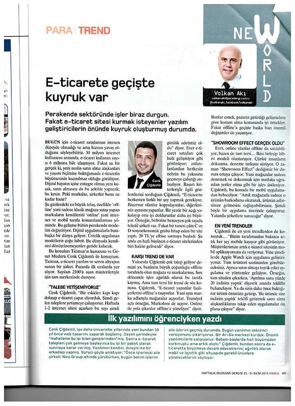 Para dergisi E-ticaret Haber